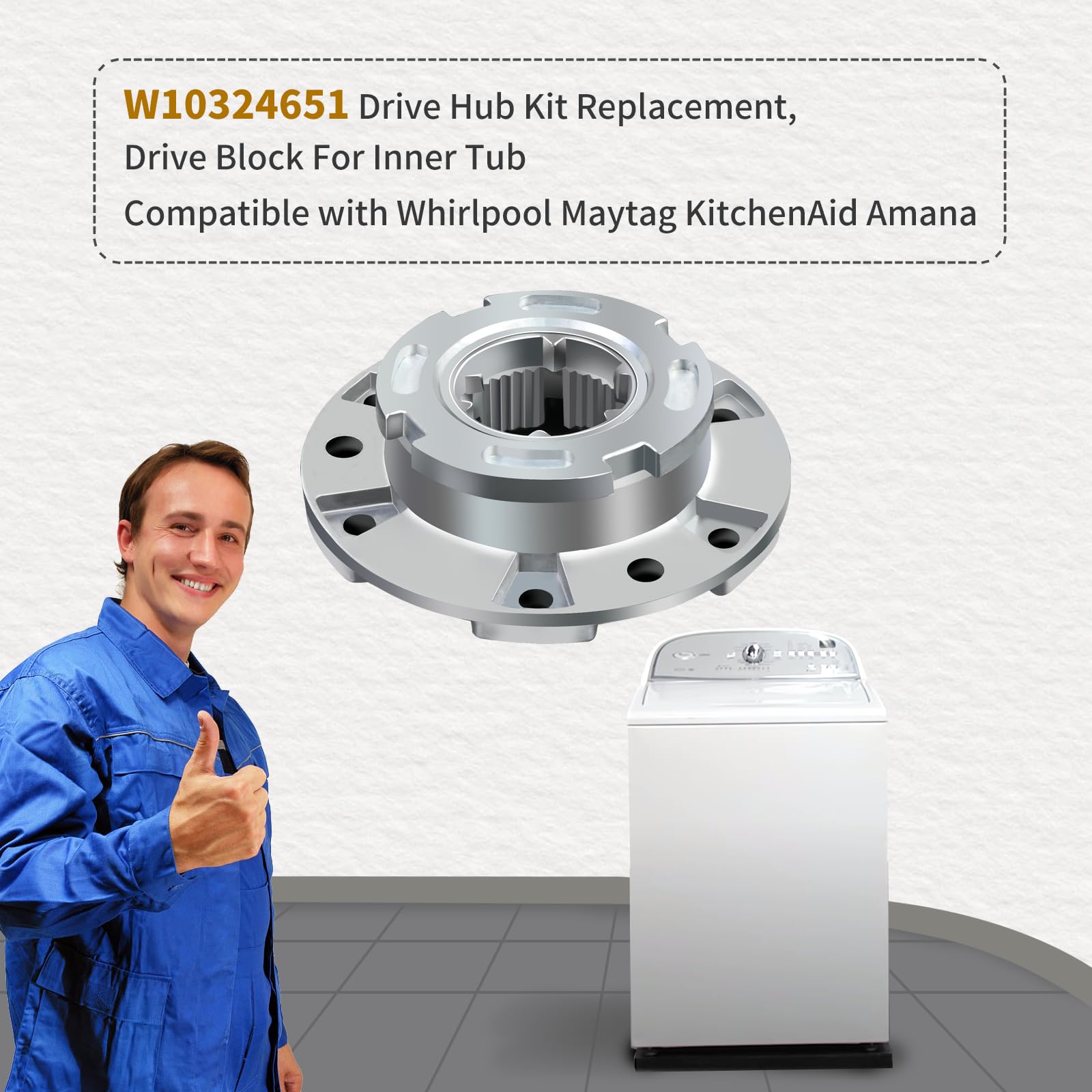 Amazon.com: W10324651 Washer Metal Drive Hub Kit Compatible With